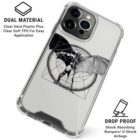DC Comics Batman Skeleton diagram Art iPhone 16 Pro Clear Case